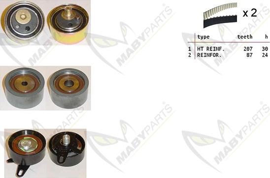 Mabyparts OBK010202 - Kit de distribution droxauto.com