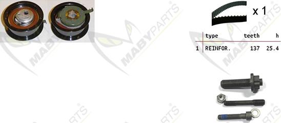 Mabyparts OBK010207 - Kit de distribution droxauto.com