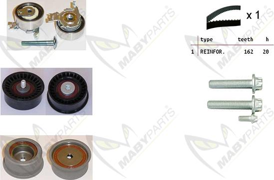 Mabyparts OBK010213 - Kit de distribution droxauto.com
