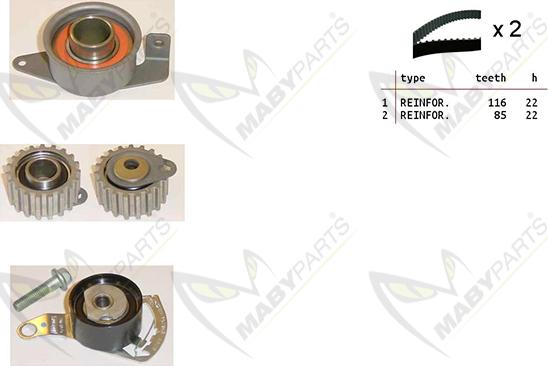 Mabyparts OBK010212 - Kit de distribution droxauto.com