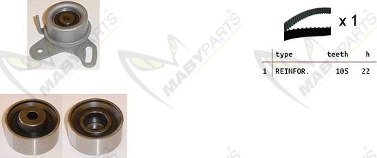 Mabyparts OBK010273 - Kit de distribution droxauto.com