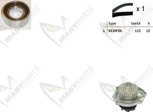Mabyparts OBKWP0056 - Pompe à eau + kit de courroie de distribution droxauto.com