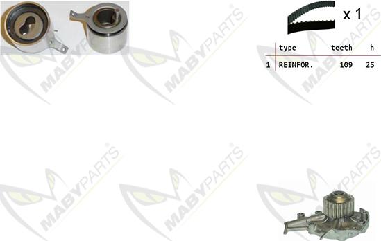 Mabyparts OBKWP0127 - Pompe à eau + kit de courroie de distribution droxauto.com