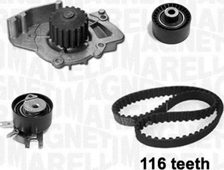 Magneti Marelli 341401690001 - Pompe à eau + kit de courroie de distribution droxauto.com