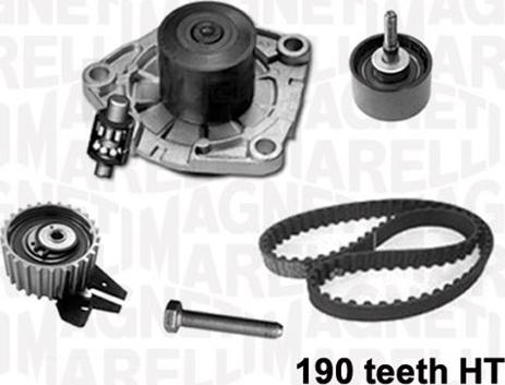 Magneti Marelli 341401040001 - Pompe à eau + kit de courroie de distribution droxauto.com