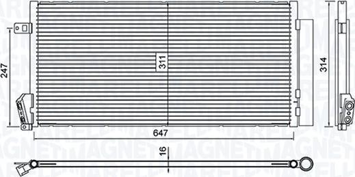 Magneti Marelli 350203619000 - Condensateur, climatisation droxauto.com