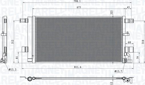 Magneti Marelli 350203100100 - Condensateur, climatisation droxauto.com