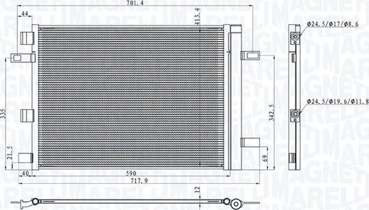 Magneti Marelli 350203101200 - Condensateur, climatisation droxauto.com