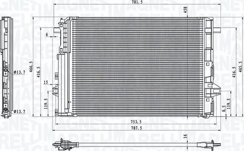 Magneti Marelli 350203758000 - Condensateur, climatisation droxauto.com