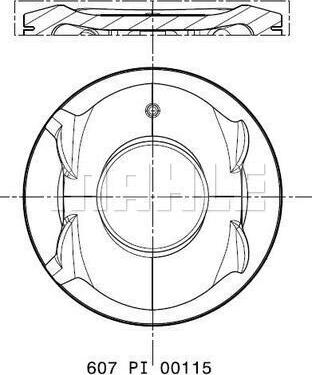MAHLE 607 PI 00115 000 - Piston droxauto.com