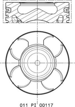 MAHLE 011 PI 00117 002 - Piston droxauto.com