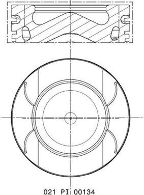 MAHLE 021 PI 00134 000 - Piston droxauto.com