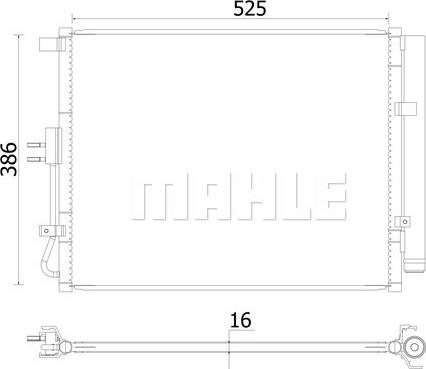 MAHLE AC 957 000S - Condensateur, climatisation droxauto.com