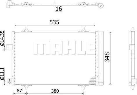 MAHLE AC 938 000S - Condensateur, climatisation droxauto.com