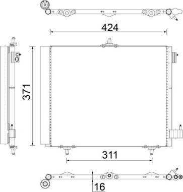 MAHLE AC 460 000S - Condensateur, climatisation droxauto.com