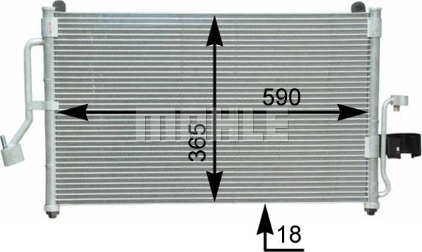 MAHLE AC 418 000S - Condensateur, climatisation droxauto.com