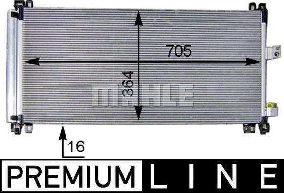 MAHLE AC 597 000P - Condensateur, climatisation droxauto.com