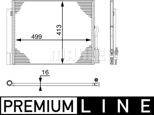 MAHLE AC 50 000P - Condensateur, climatisation droxauto.com