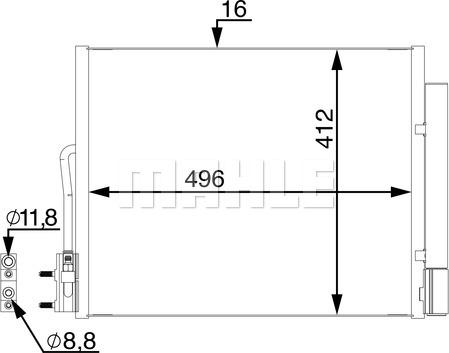 MAHLE AC 50 000S - Condensateur, climatisation droxauto.com