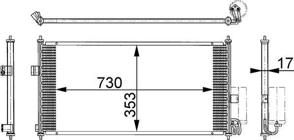MAHLE AC 674 000S - Condensateur, climatisation droxauto.com