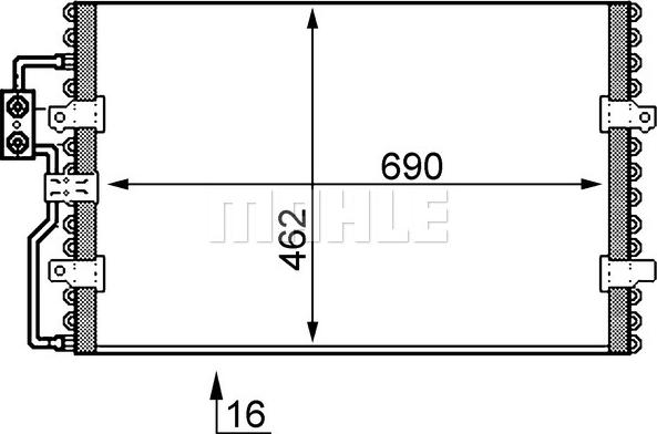 MAHLE AC 152 000S - Condensateur, climatisation droxauto.com