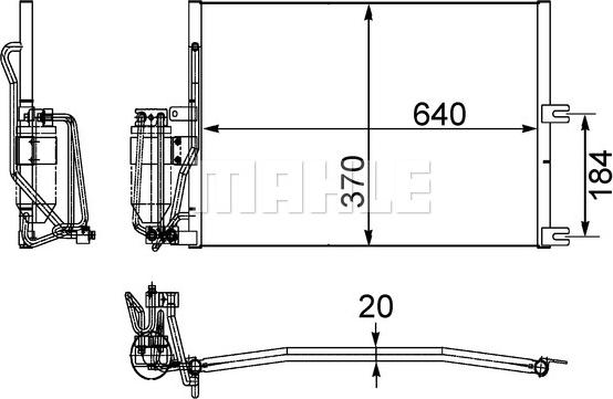 MAHLE AC 170 000S - Condensateur, climatisation droxauto.com