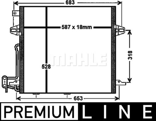 MAHLE AC 756 000P - Condensateur, climatisation droxauto.com
