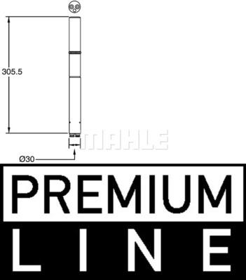 MAHLE AD 284 000P - Filtre déshydratant, climatisation droxauto.com