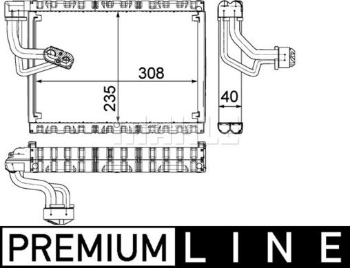 MAHLE AE 90 000P - Évaporateur climatisation droxauto.com