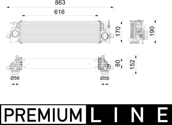 MAHLE CI 736 000P - Intercooler, échangeur droxauto.com