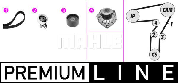 MAHLE CPK 100 000P - Pompe à eau + kit de courroie de distribution droxauto.com