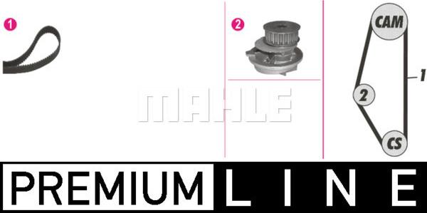 MAHLE CPK 17 000P - Pompe à eau + kit de courroie de distribution droxauto.com