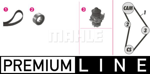 MAHLE CPK 34 000P - Pompe à eau + kit de courroie de distribution droxauto.com