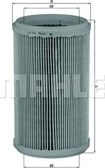 MAHLE LX 914 - Filtre à air droxauto.com