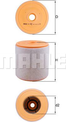 MAHLE LX 4961 - Filtre à air droxauto.com