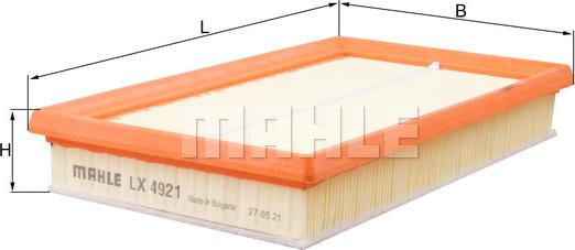 MAHLE LX 4921 - Filtre à air droxauto.com