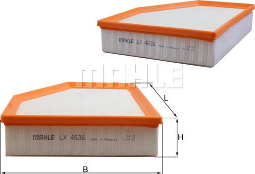 MAHLE LX 4636 - Filtre à air droxauto.com