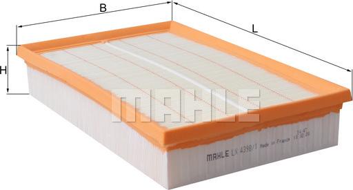 MAHLE LX 4398/1 - Filtre à air droxauto.com