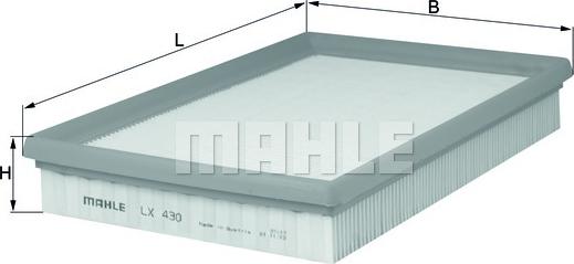 MAHLE LX 430 - Filtre à air droxauto.com