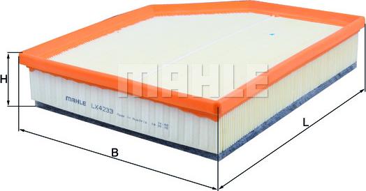 MAHLE LX 4233 - Filtre à air droxauto.com