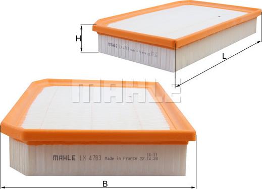 MAHLE LX 4783 - Filtre à air droxauto.com