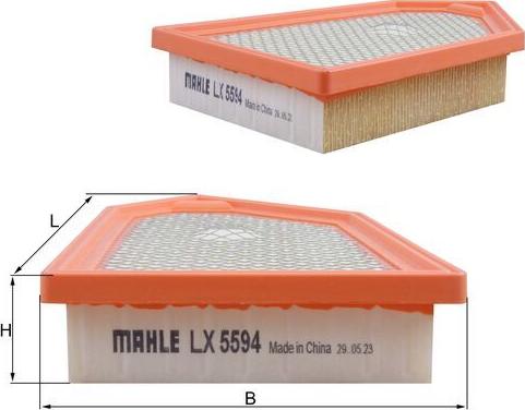 MAHLE LX 5594 - Filtre à air droxauto.com