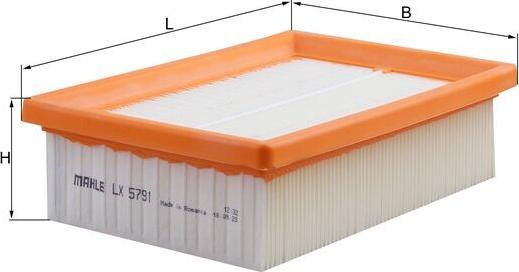 MAHLE LX 5791 - Filtre à air droxauto.com