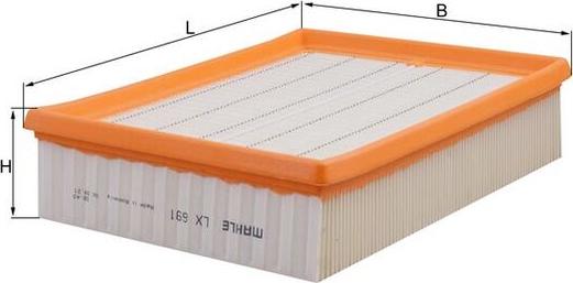 MAHLE LX 691 - Filtre à air droxauto.com