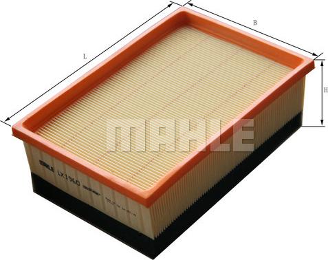 MAHLE LX 1960 - Filtre à air droxauto.com