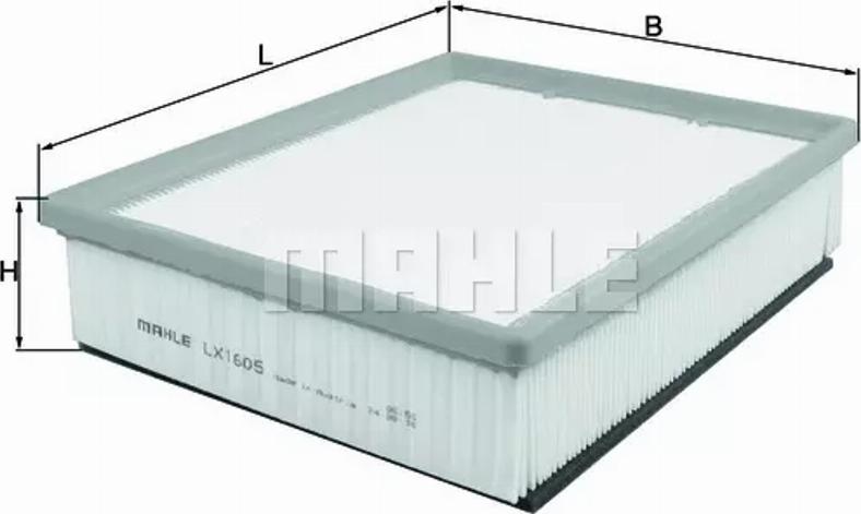 MAHLE LX 1605 - Filtre à air droxauto.com