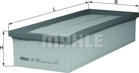 MAHLE LX 1211 - Filtre à air droxauto.com