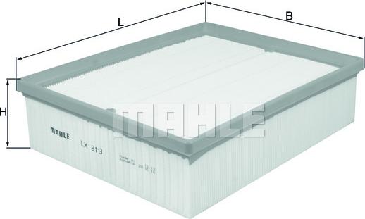 MAHLE LX 819 - Filtre à air droxauto.com