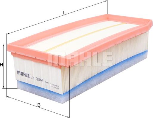 MAHLE LX 3542 - Filtre à air droxauto.com