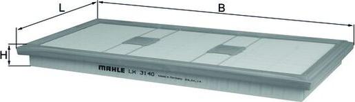 MAHLE LX 3140 - Filtre à air droxauto.com